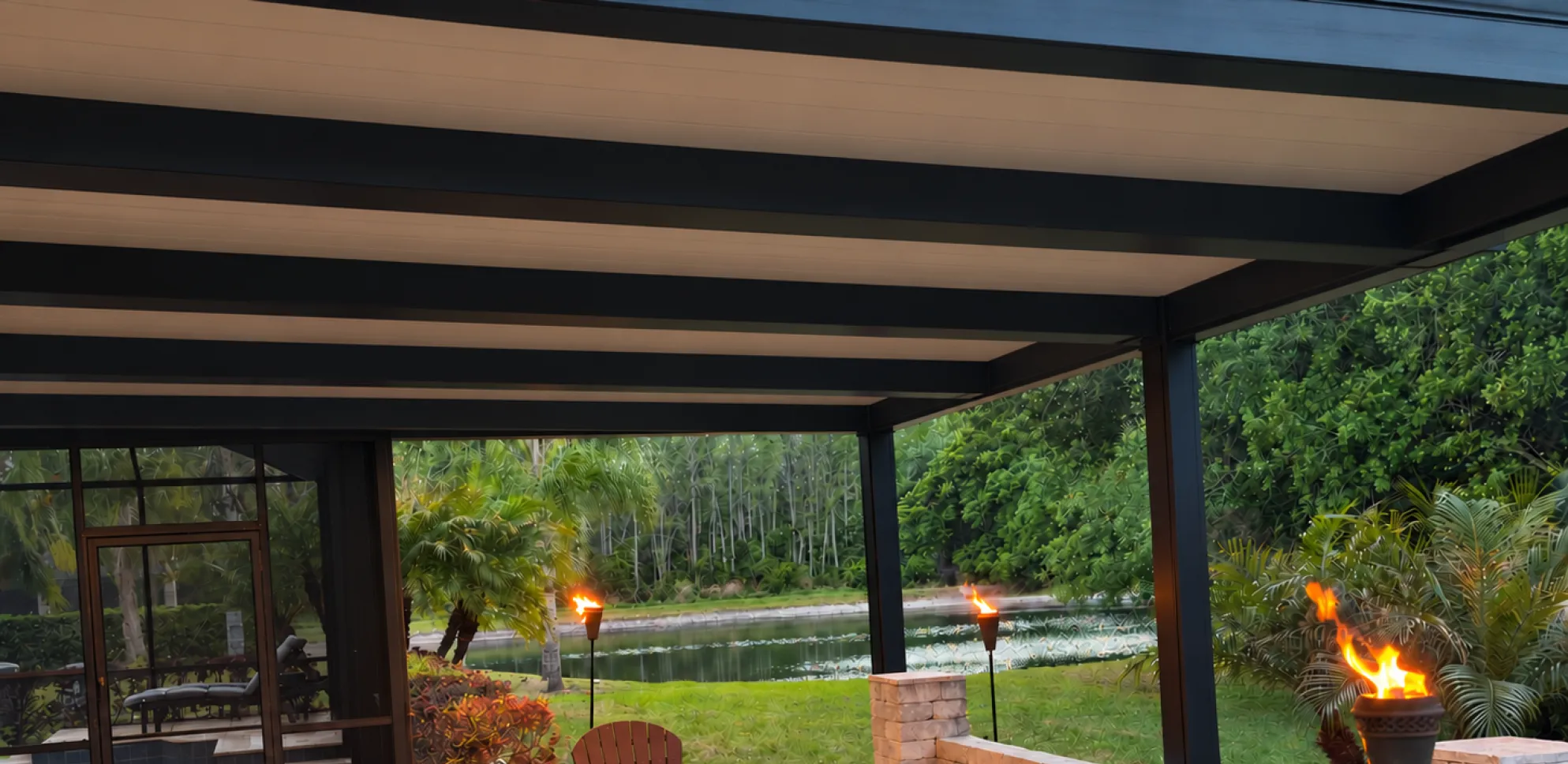 Patio Cover Classico over Firepit